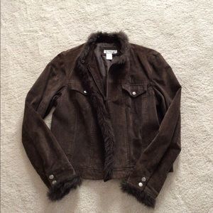Chocolate Brown Suede Jacket